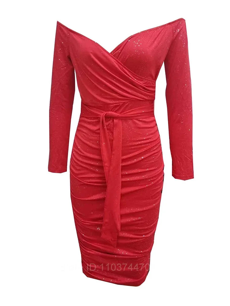 Sexy Bag Hip Waist Dress For Women 2024 Summer Elegant Evening Party Black Red Formal Occas Dress Female Clothing Mini Skirt