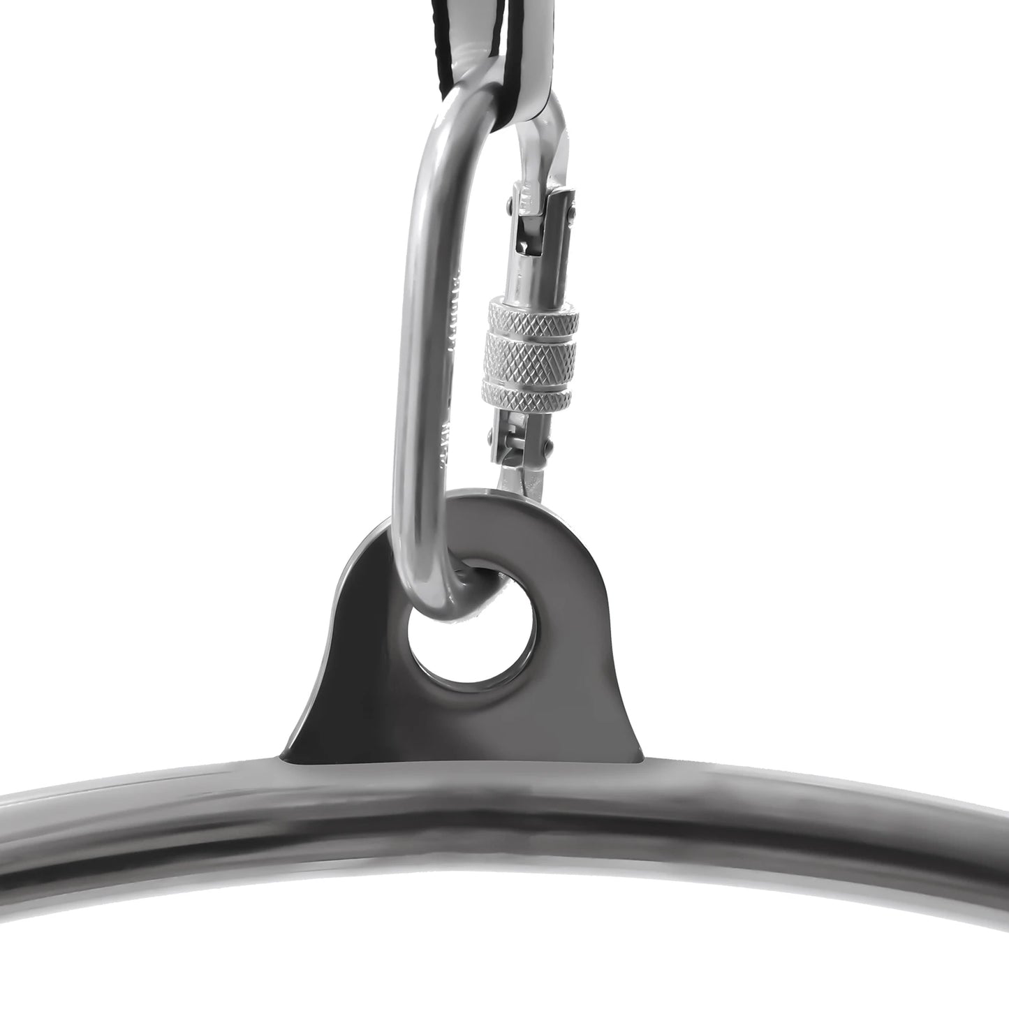 90cm/35.43in Stainless Steel Professional Aerial Lift Rings 253Lbs Max Load-Bearing Capacity, for Dance Fitness Performance