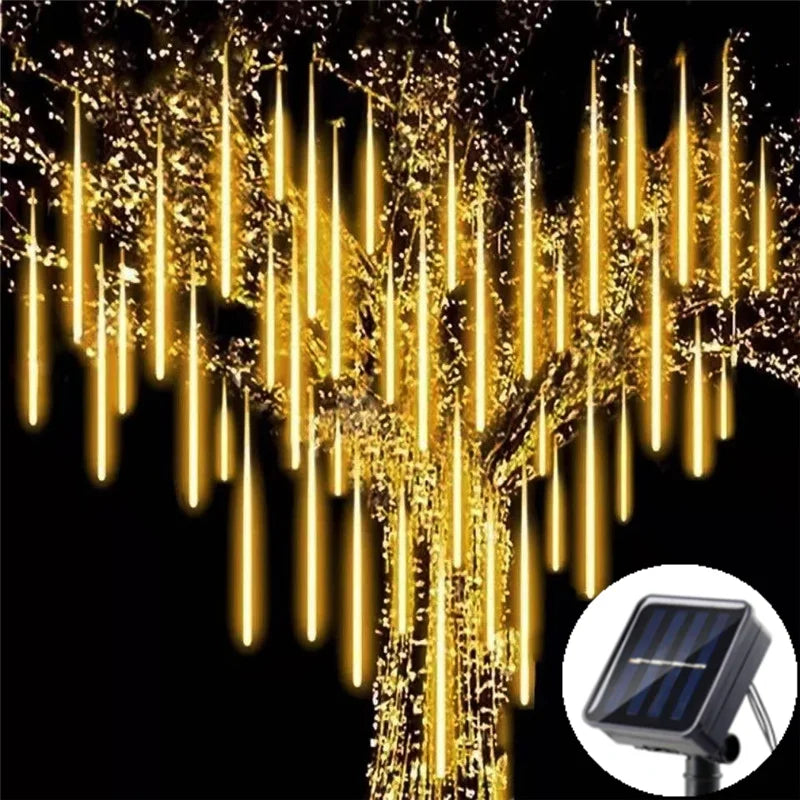 Solar Led Light Outdoor Meteor Shower Rain Lights Waterproof Garden Decor Outdoor Street Garland New Year Christmas Decoration