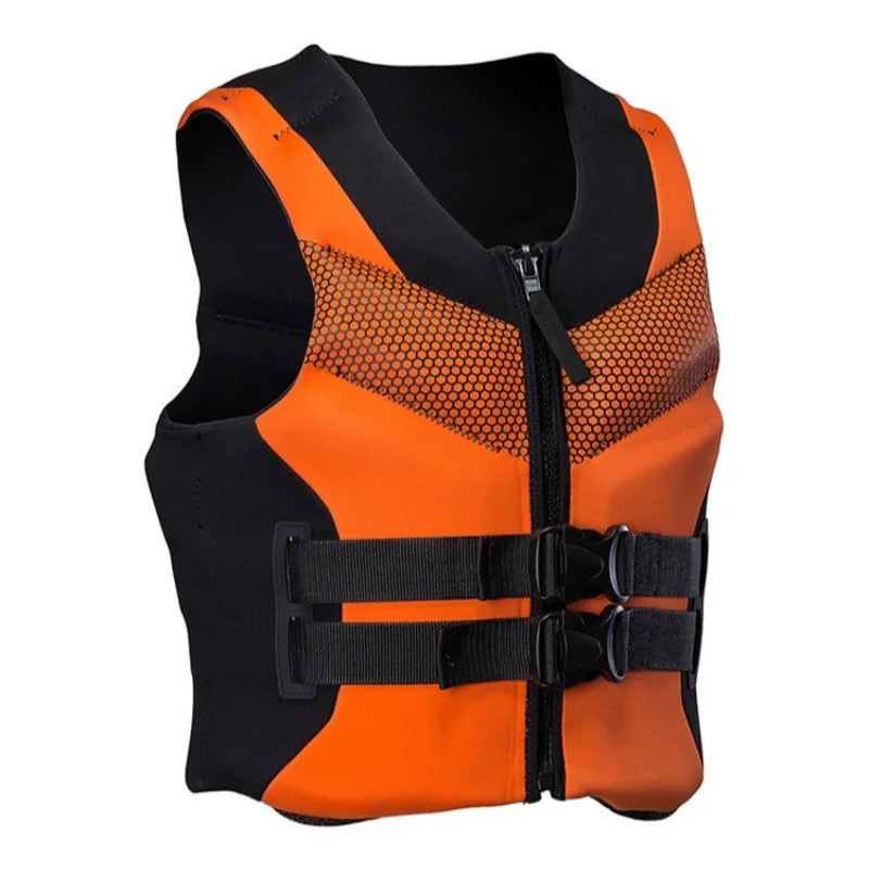 Life Jacket Neoprene Buoyancy Swimming Drifiting Boating Kayaking Vest for Adult Men Women Water Sports Kayak Life Vest