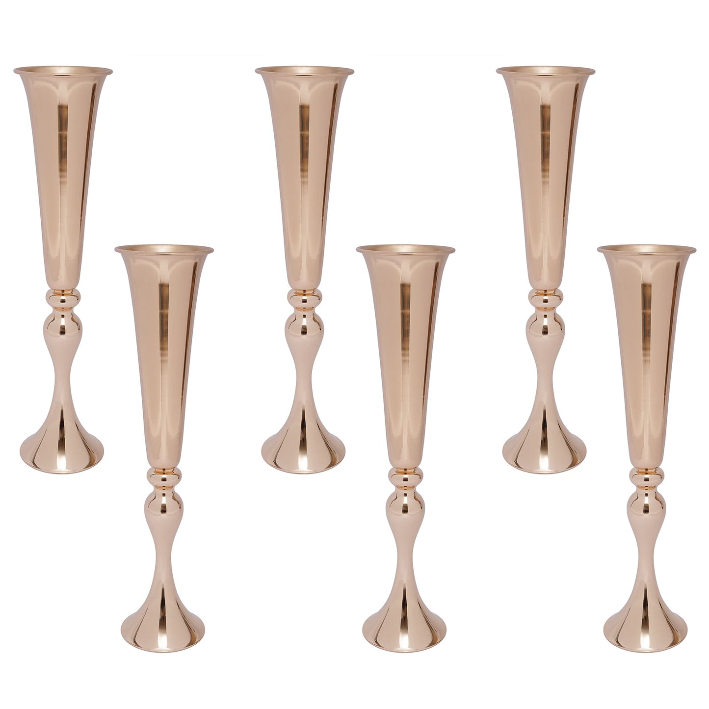 6pcs 22.2" Height Flared Design Vases, Desktop-Mounted High Foot Design Versatile Vase