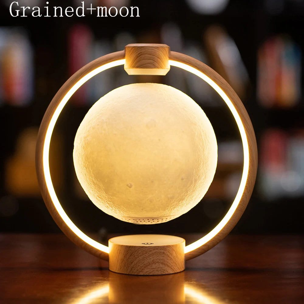 Maglev Moon Light Rotatable with Bluetooth Speaker Remote Control DC Powered Floating Moon Light for Bedside and Music Playing