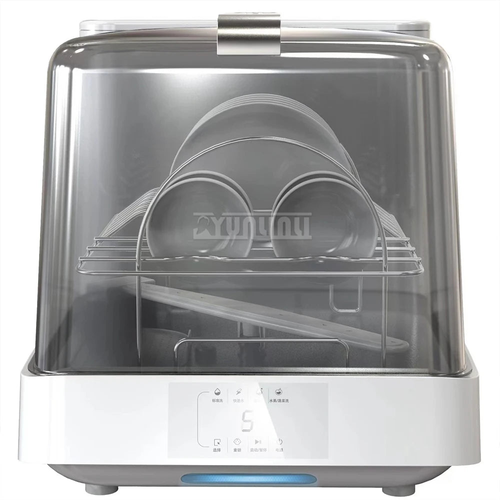 Portable Dishwashers Countertop Dish Washing Machine Kitchen Household Intelligen Visual Dishwasher Mini Lavadora
