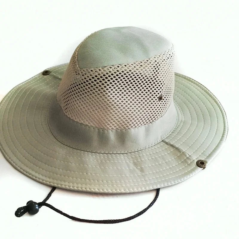 New Fishing Caps Men's Outdoor Hat Knight Cap Wide Straw Hat Summer Autumn Tourism Hiking Beach Sun Cap