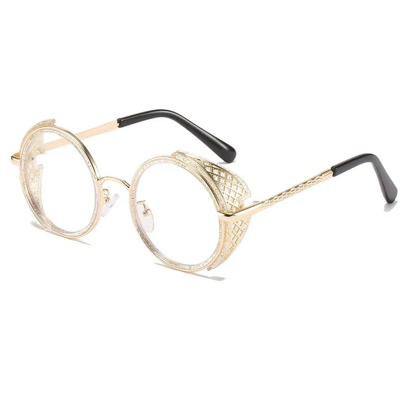 Round Frame Steampunk Sunglasses for Men Women Classic Vintage Trend Design Driving Travel Goths Punk Sun Glasses Eyewear 2025