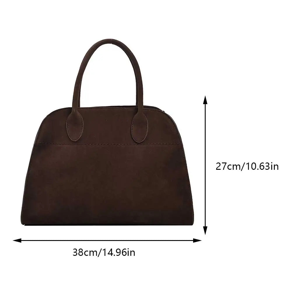 Women Suede Tote Bag Suede Shoulder Bag Stylish Crossbody Bags Trendy Carrying Bag Fashion Designer Bags Top-handle Satchel Bag