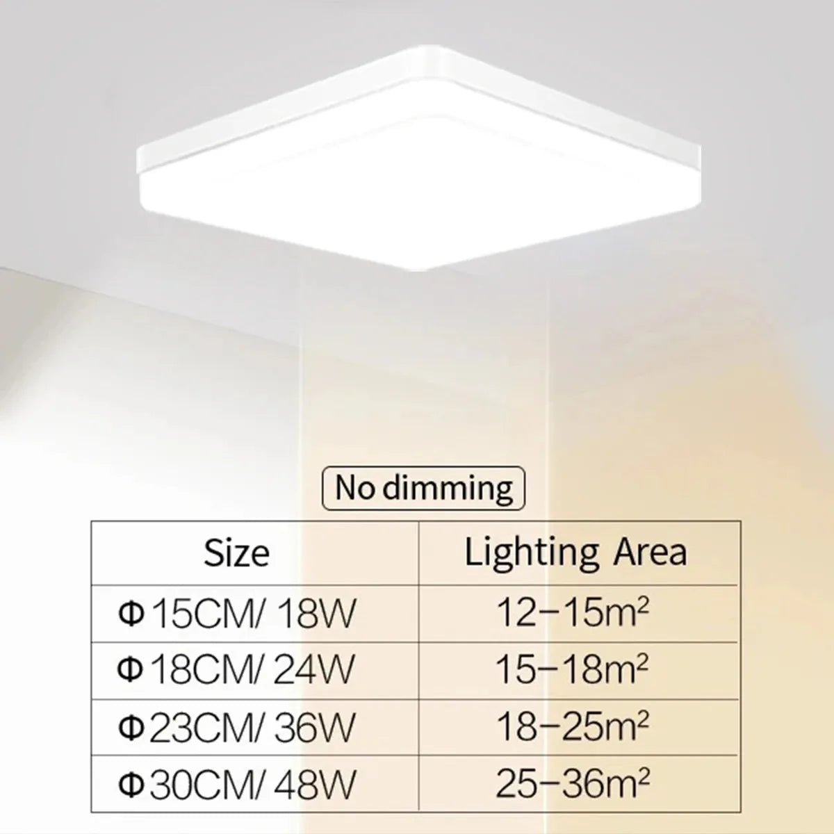 IRALAN Square LED Ceiling Light Bedroom 48W 36W 24W 18W Home Decoration Ceiling Light Kitchen Modern Indoor Lighting Fixture
