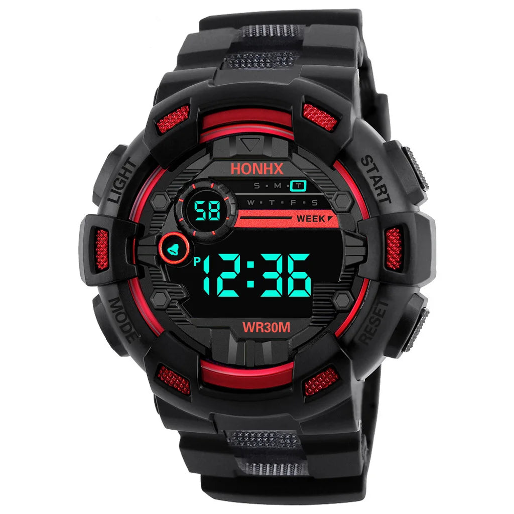 Military Men Watch Men's Digital Watches Sports Electronic Wristwatch 50MM Large Dial Clock Waterproof Sport Watch for Boy Child