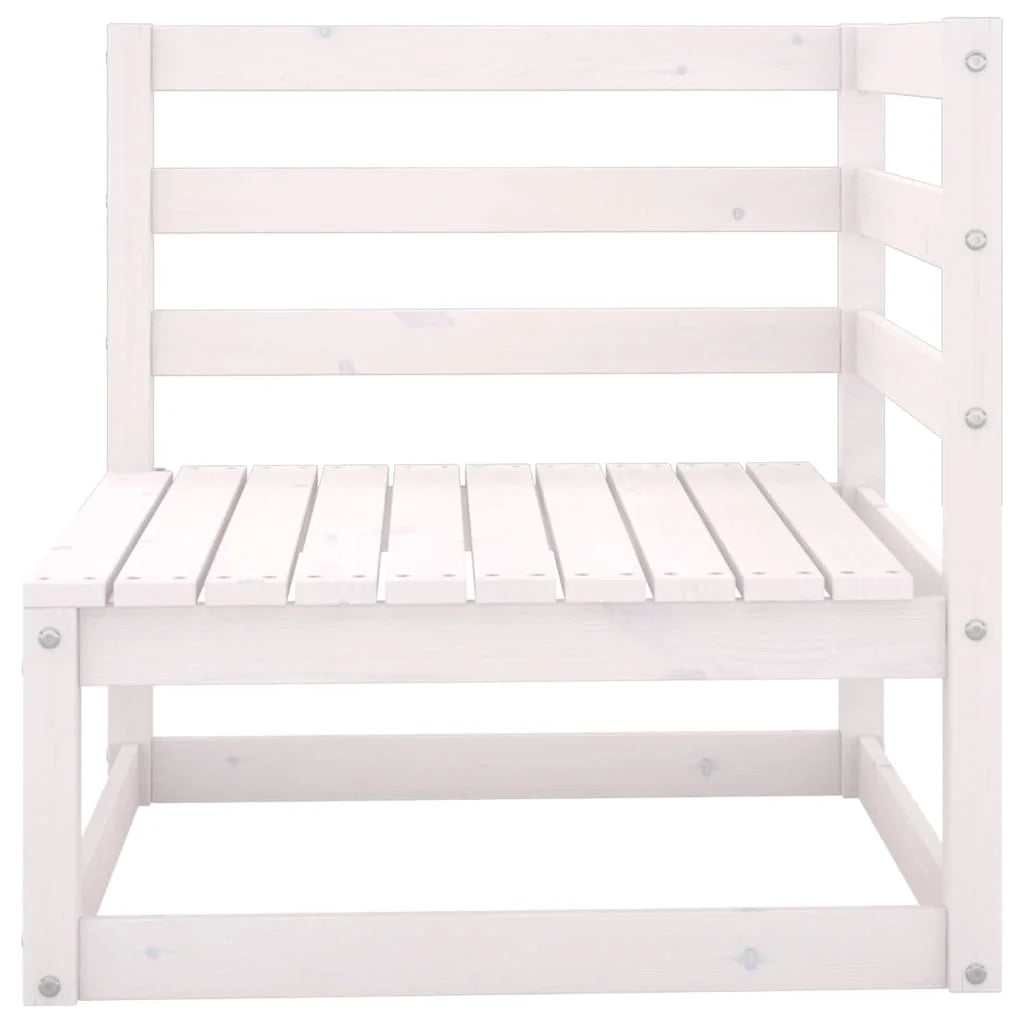 Solid Pine Wood White Garden Sofa, Good Quality Outdoor Products for patio, Pool, Terrace, Garden, Modern Sofa
