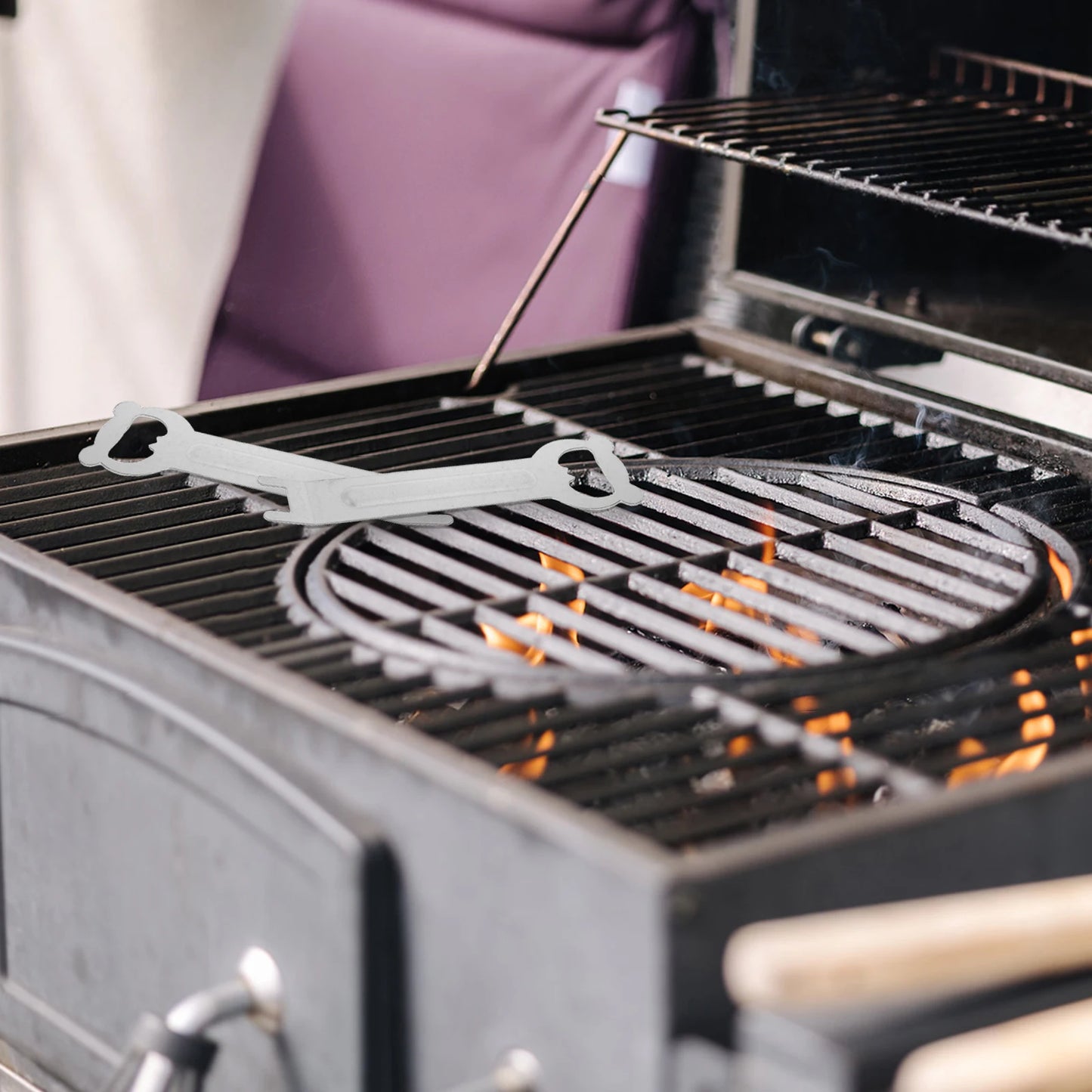 4pcs BBQ Plate Starter Grill Accessories Durable Stainless Steel Camping Utensils Outdoor Kitchen Tools Picnic Equipment