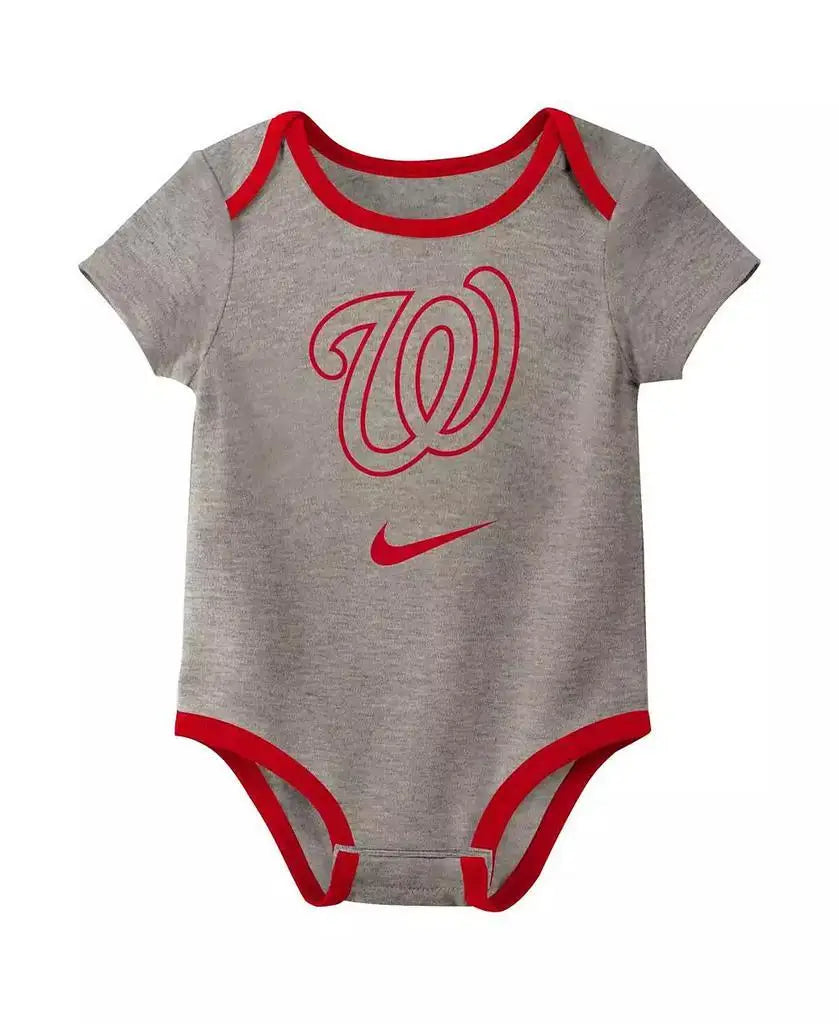 Nike | Baby Boys and Girls Washington Nationals Authentic Collection Three-Pack Bodysuit Set