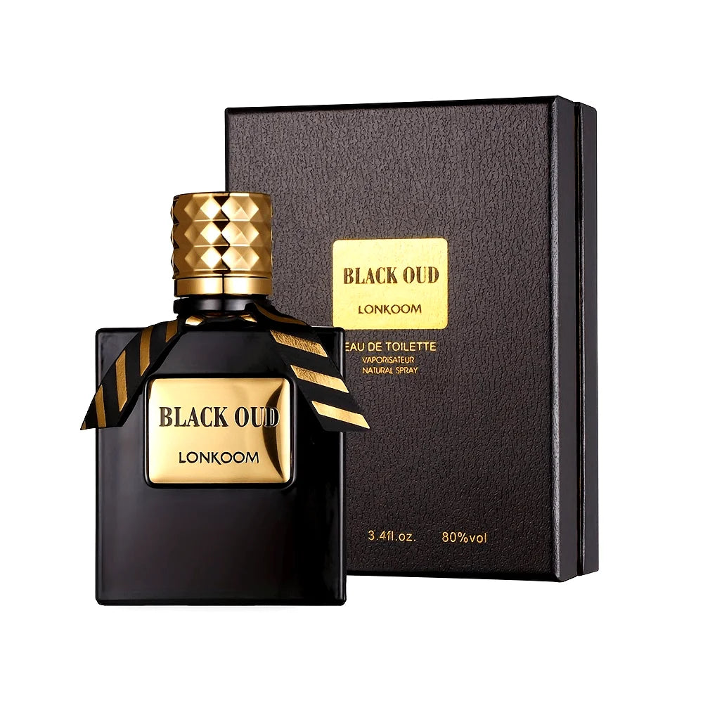 100ml Black Oud Perfume Men's Eau De Toilette Luxury Mysterious Oud Woody Long-Lasting Parfum Fragrance Cologne