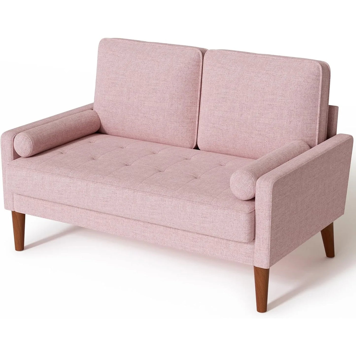 Loveseat Sofa, 48 Inch Small Sofa Couch for Bedroom and Living Room, Removable Sofa Cover Spring Cushions and Solid Wood Frame