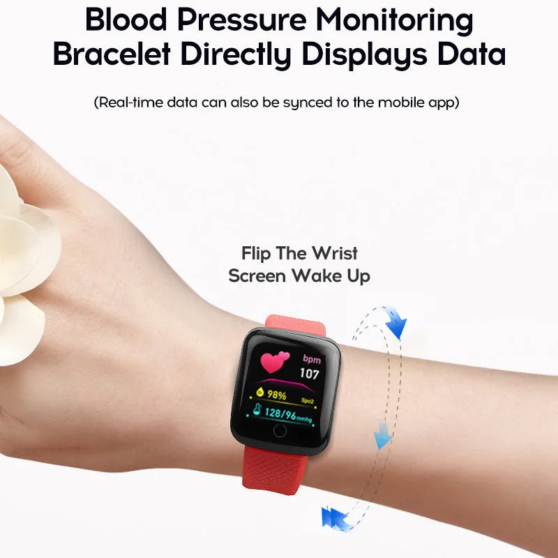 116 Plus Smart Bracelet Waterproof Smart Watch Step Counting Multi Sport Mode Message Reminder Heart Rate Monitor Blood Pressure