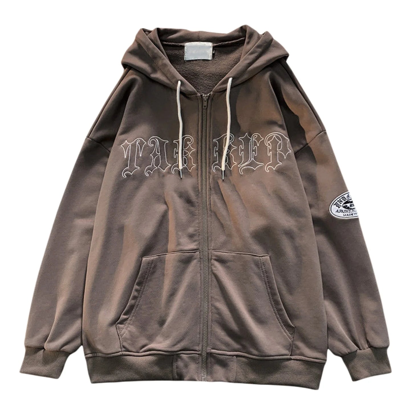Unisex Hooded Jacket with Long Sleeves Stylish Patchwork Design Front Pockets Casual Streetwear Cardigan for Women and Men