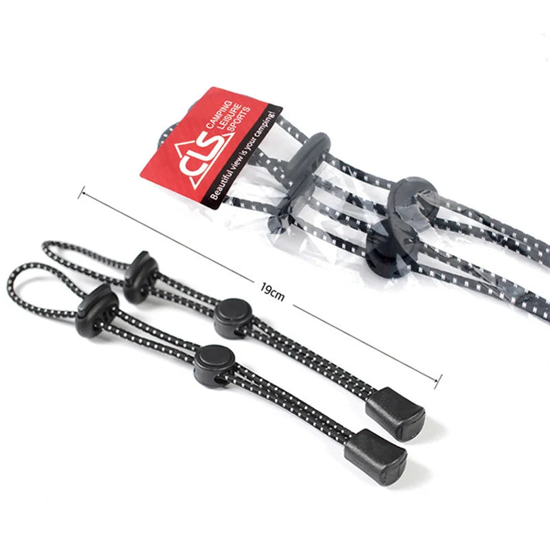 2pcs Backpack Walking Stick Holder Trekking Hiking Pole Fixing Tie Cord Rope Outdoor Sports Small Tools for Camping Mountain