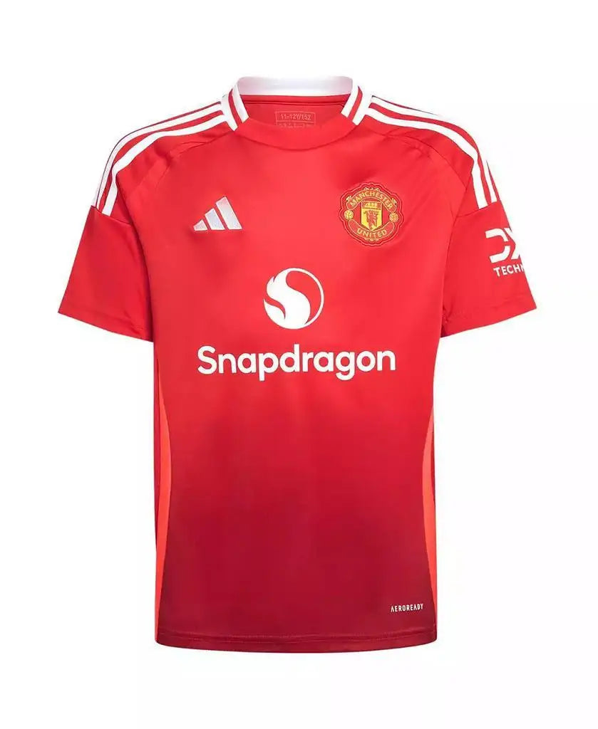 adidas | Big Boys and Girls Red Manchester United 2024/25 Home Replica Jersey