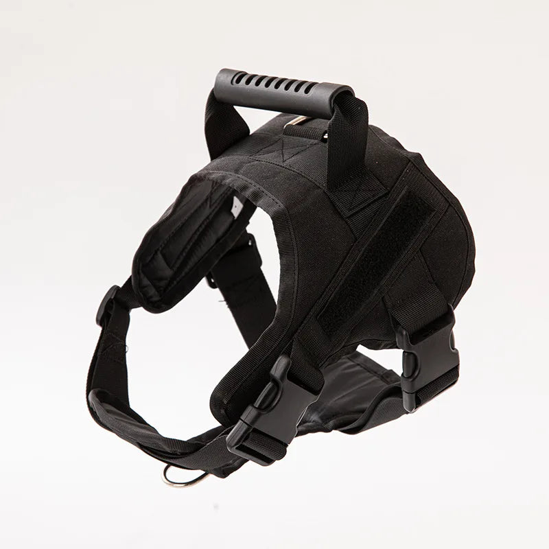 Big Dog Harness Vest Breathable Easy Handle Tactics Dog Collar Medium Strong Nylon Elastic Pet Dog Leash