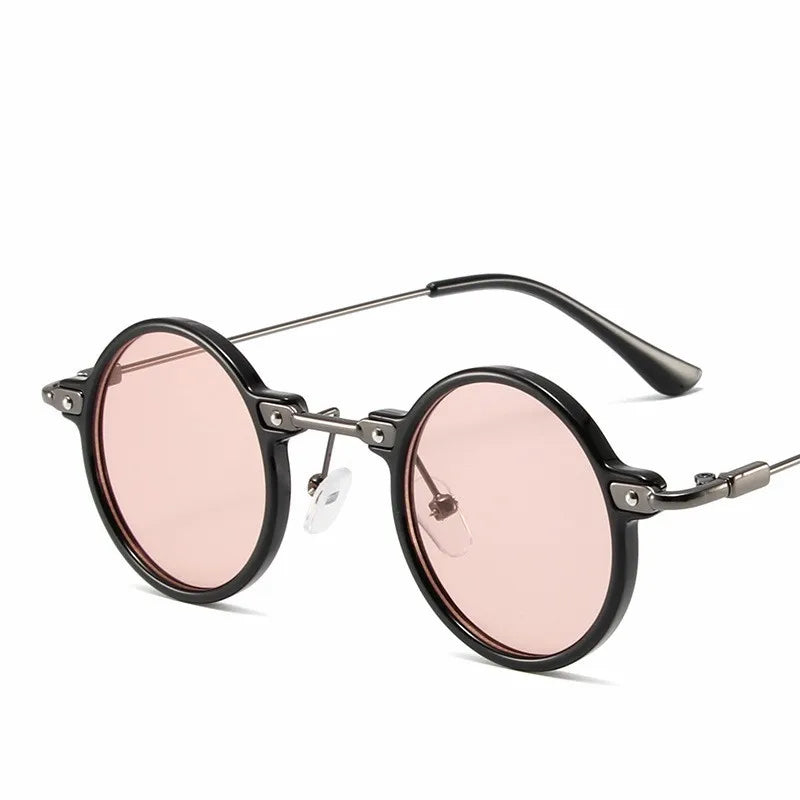 Round Sunglasses For Men Women Retro Steampunk Sun Glasses Male Female Brand Designer Metal Frame Eyewear Shades Oculos De Sol