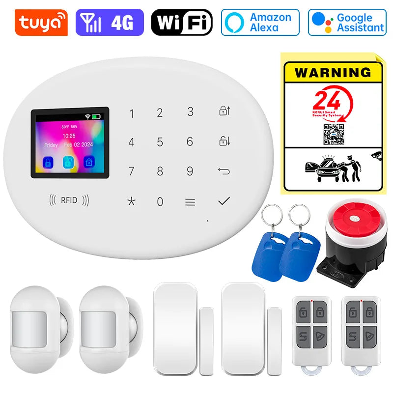 Home Alarm System Alarm Panel Wireless Motion Sensor Tuya Smart WiFi GSM 4G Anti theft Alarm for Home Security Motion Sensor