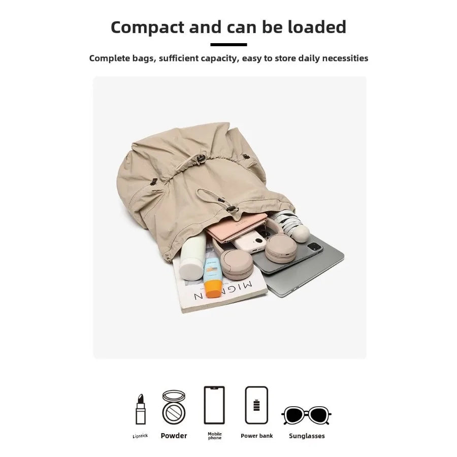 New Korean niche largecapacity lightweight nylon cloth shoulder bag girls casual travel commuting college students backpacks