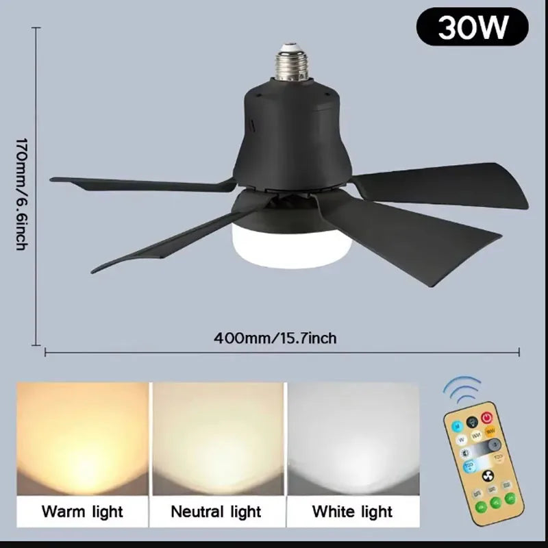 ceiling fan with lights 2in1 remote control adjustable modern smart fan suitable for bedroom kitchen garage detachable washable