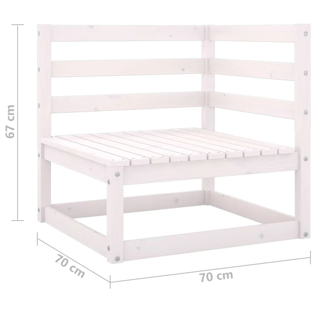 Solid Pine Wood White Garden Sofa, Good Quality Outdoor Products for patio, Pool, Terrace, Garden, Modern Sofa