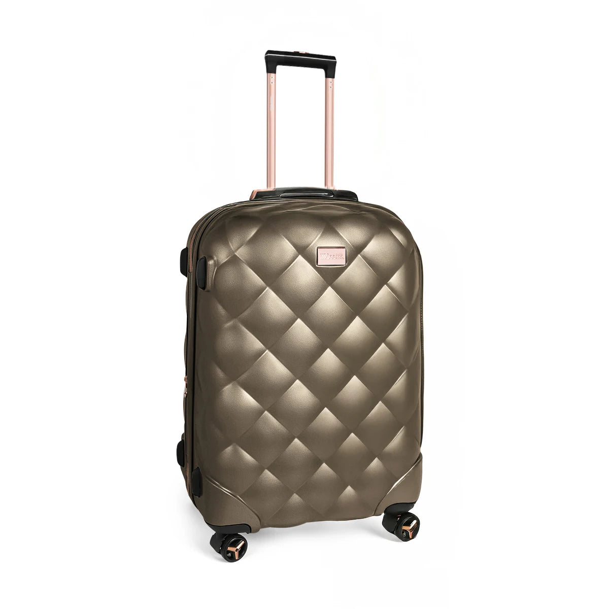 25 inch Medium Check in Luggage TSA Lock Lightweight Hard Shell Suitcase Telescopic Handle Black