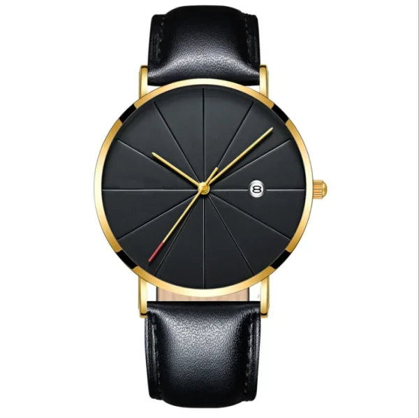 Men Watch Luxury Set Fashion Business Brown Quartz Wrist Watches for Men Gift Set Creative Waterproof Quartz Classic Watch