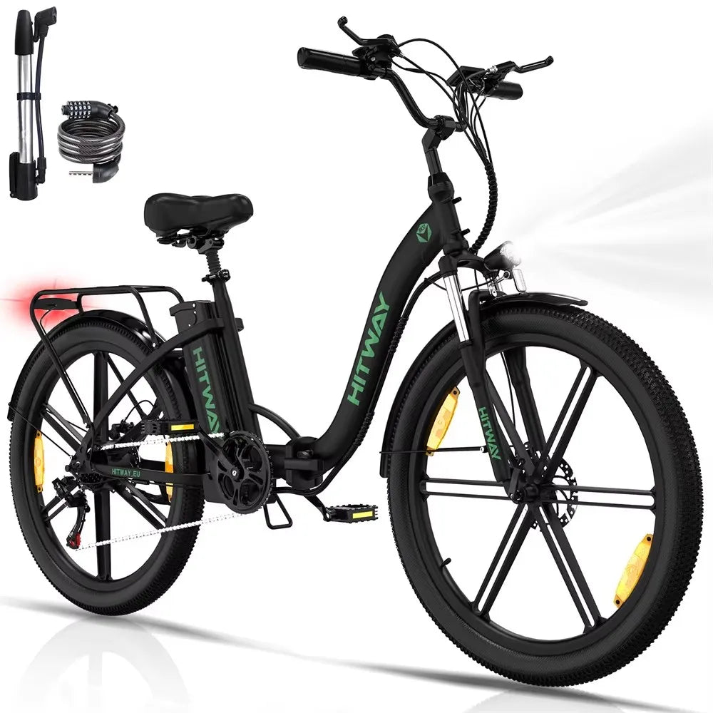 Black BK37M Wholesale Mountain E-Bike with 7 Speeds Transmission for US Market CE Certified