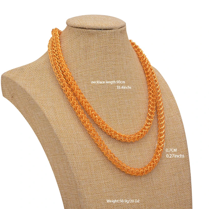 Jewelry Set For Women Gold Plated With Necklace Pendant Nigerian Wedding Jewelry