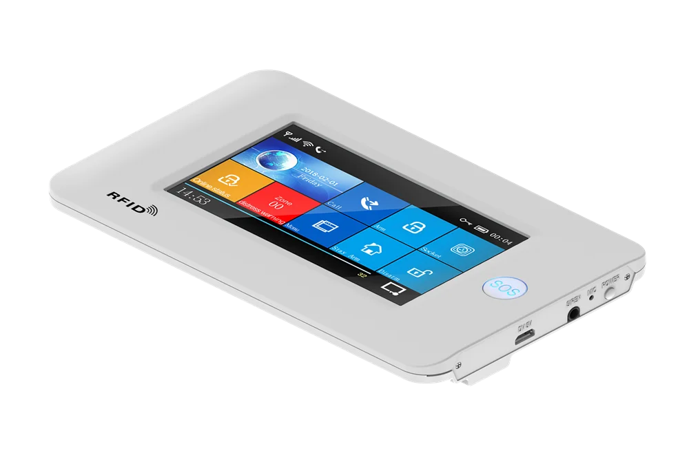 4.3 Inch Big Screen  Tuya Smart Life  WIFI+GSM/4G  Burglar Alarm System Touch Keypad Home Security Alarm Sensor Motion Detector