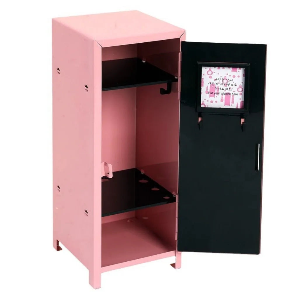 Iron Storage Box Dormitory Storage Cosmetics Paper Money Keys Bank Cards and Other Desktop Small Items Mini Locker Cabinet