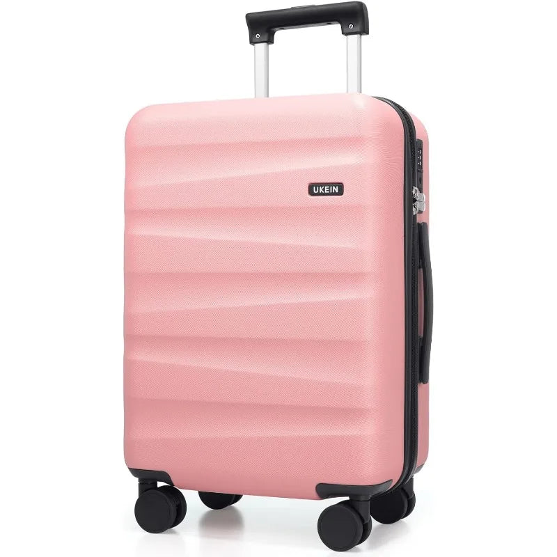 20Inch Carry-On Luggage, Lightweight PC HardShell Suitcase with 360° Spinner Wheels, TSA-Approved, Durable Airline Approved