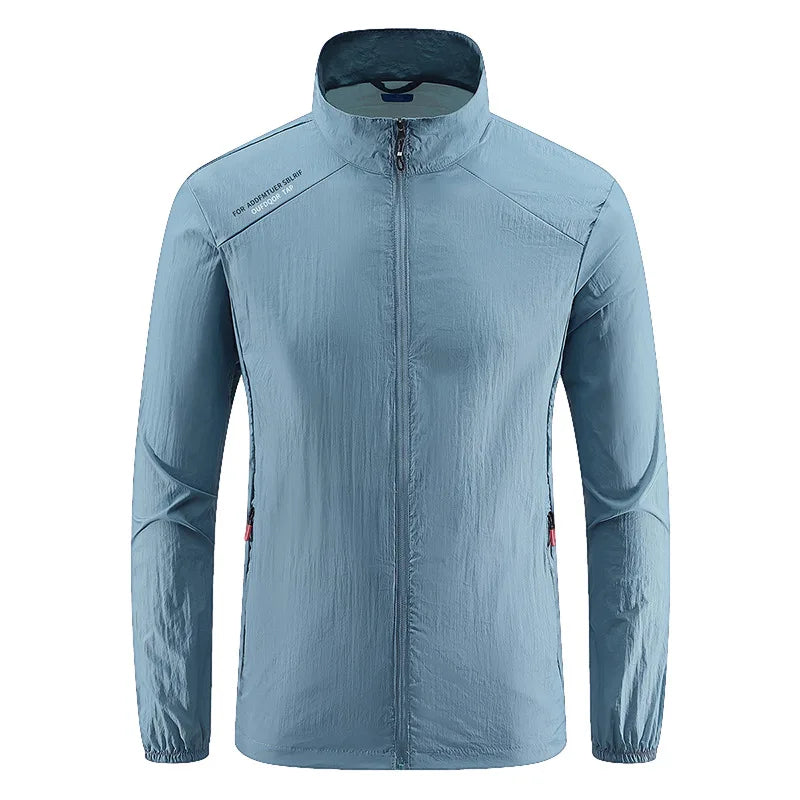 Summer Outdoor Ice Silk Fishing Coats Men's Breathable Waterproof Jacket UV Protection Outdoor Quick Dry Thin Sport Clothing