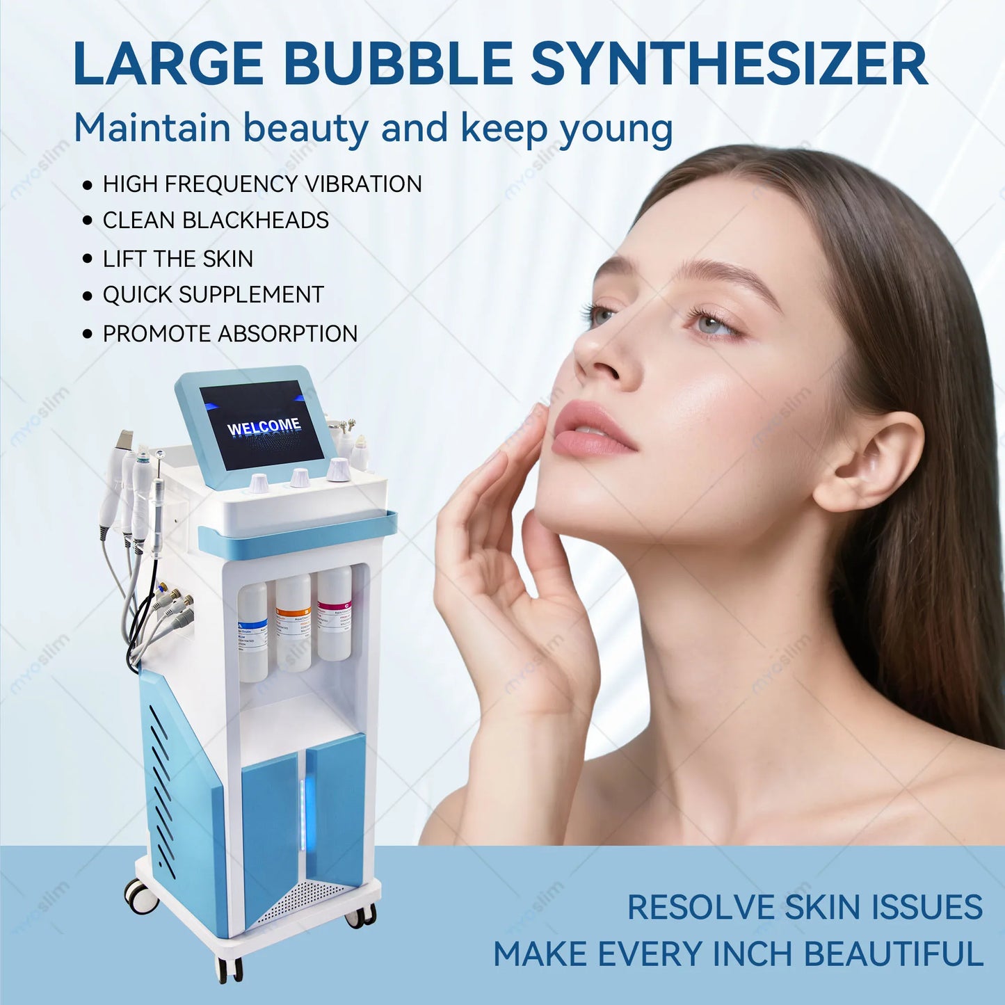 New Comprehensive Facial Skin Care Cleanser Rejuvenation Beauty Equipment to Purify Skin Improved Dark Circles Beauty Machine