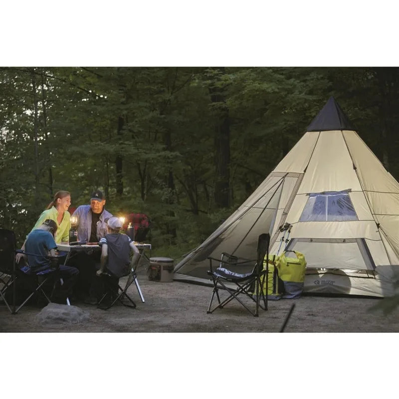 Guide Gear Camping Teepee Tent for Adults, Outdoor, Waterproof, Family, 8 Person, 18' x 18'