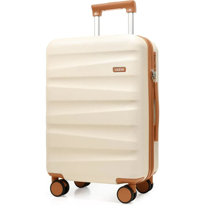 20Inch Carry-On Luggage, Lightweight PC HardShell Suitcase with 360° Spinner Wheels, TSA-Approved, Durable Airline Approved