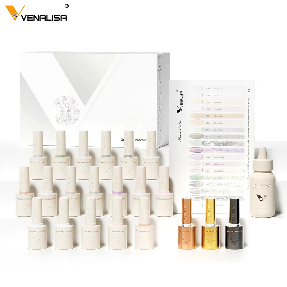 VENALISA VIP Kit 10ml HEMA TPO Free Vegan Nail Gel Polish WholeSet Color Display Gel Varnish New Learner Nail Gel Maincure Combo