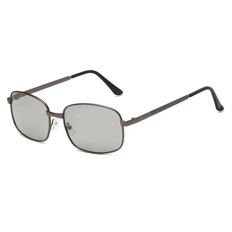 Men's Polarized Photochromism Sunglasses Men Metal Frame Rectangle Sun Glasses Night Fishing Driving Eyewear UV400 Gafas De Sol