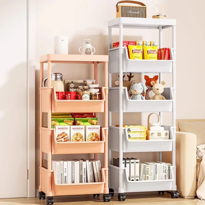 Storage Racks Mobile Trolley Organizer Drawer Cabinet Bedroom Kitchen Cart With Wheels Home Accessories Multi Storey Bookshelf