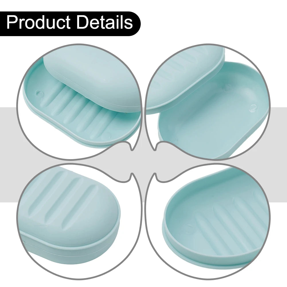 Bathroom Soap Dish Box Drain Box Fashion 11.2*7.5*3.8 Case Holder Container PP Material Portable Sealed Shower