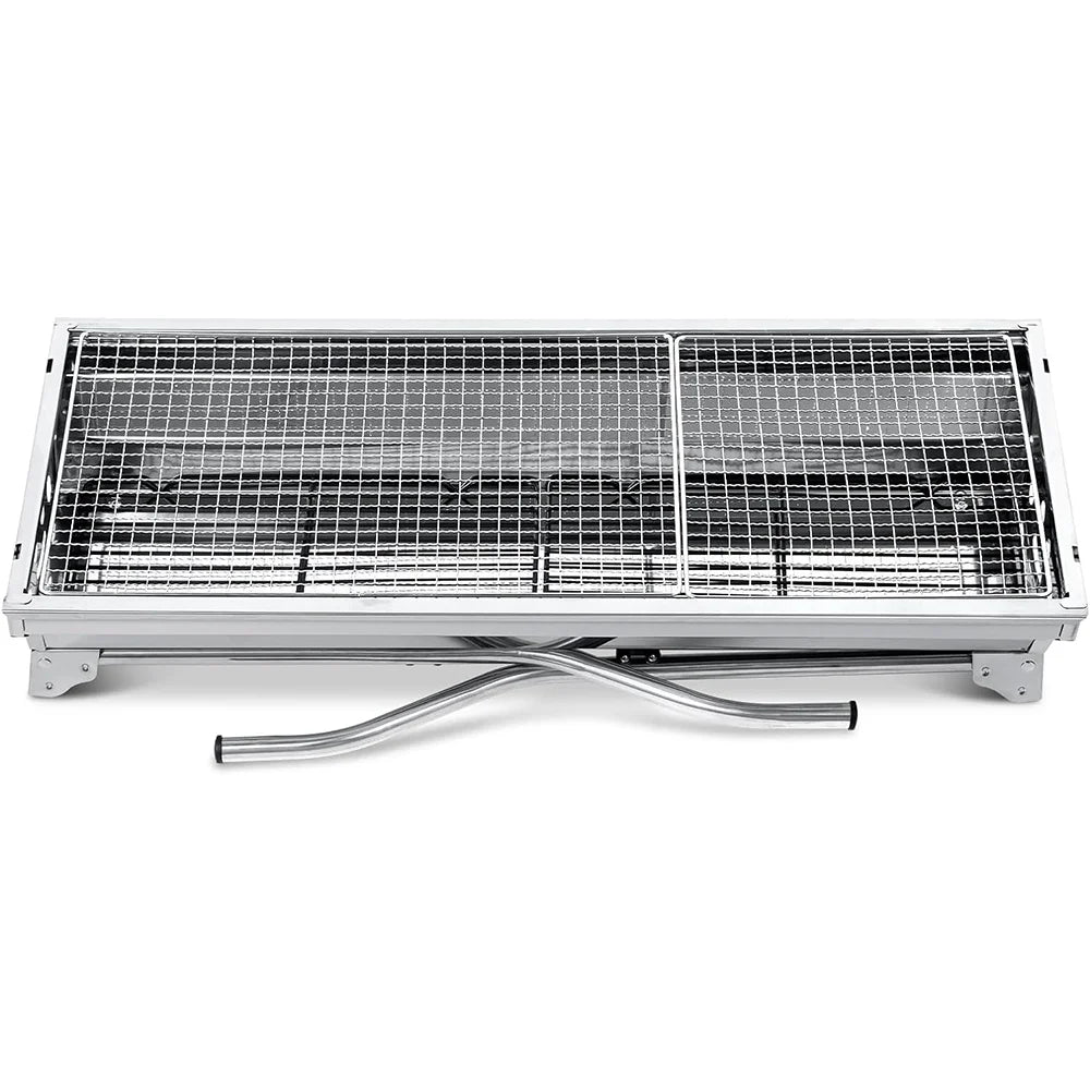 Portable Grill Folding Barbecue Outdoor Stainless Steel Stove Holder Camping Large Size Barbecue Tool Foldable BBQ Grill