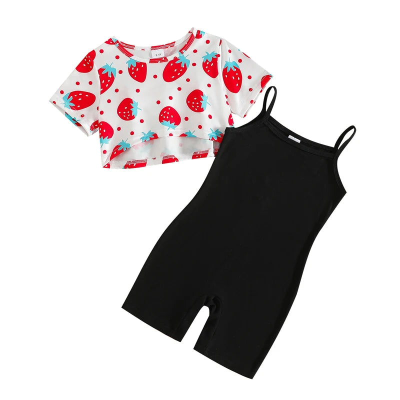 Adorable Toddler Girls Watermelon Print Sleeveless Dress and Matching Sun Hat Set for Summer Fun - 2 Piece Outfit for Little