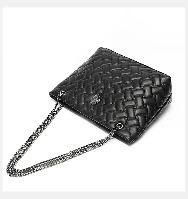 2024 Fashion Women's Bag Diamond Quilted Chain Shoulder Bag Crossbody Bag Eagle Head Tote