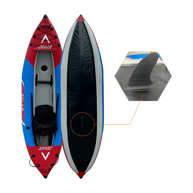 Solarmarine Inflatable Double Brushed Kayak, Competition Canoe, Folding Rafting Kayaks, Recreational Paddleboard, Fishing Dinghy