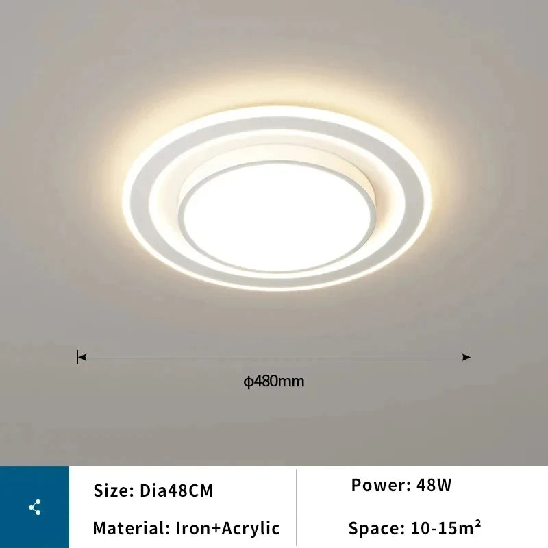 Modern LED Ceiling Lamp Creative Living Room Ceiling Lights with Remote Control Bedroom Study Dining Home Decor Lighting Fixture