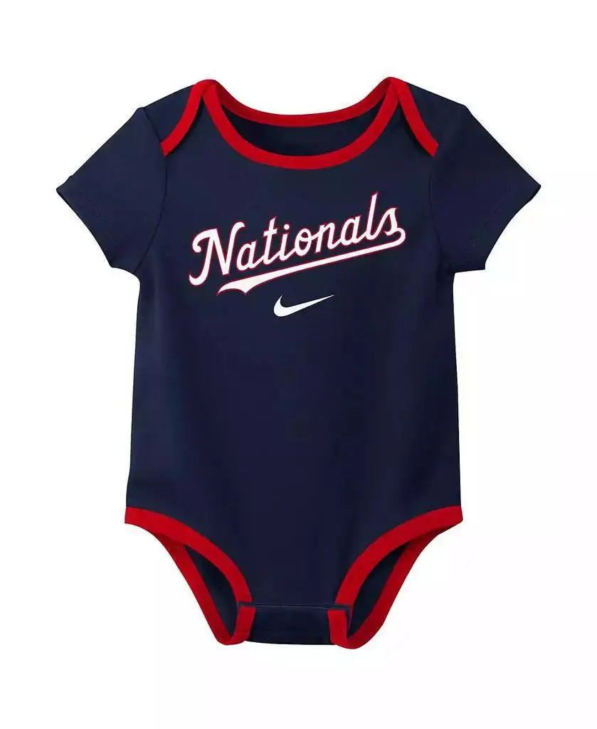 Nike | Baby Boys and Girls Washington Nationals Authentic Collection Three-Pack Bodysuit Set