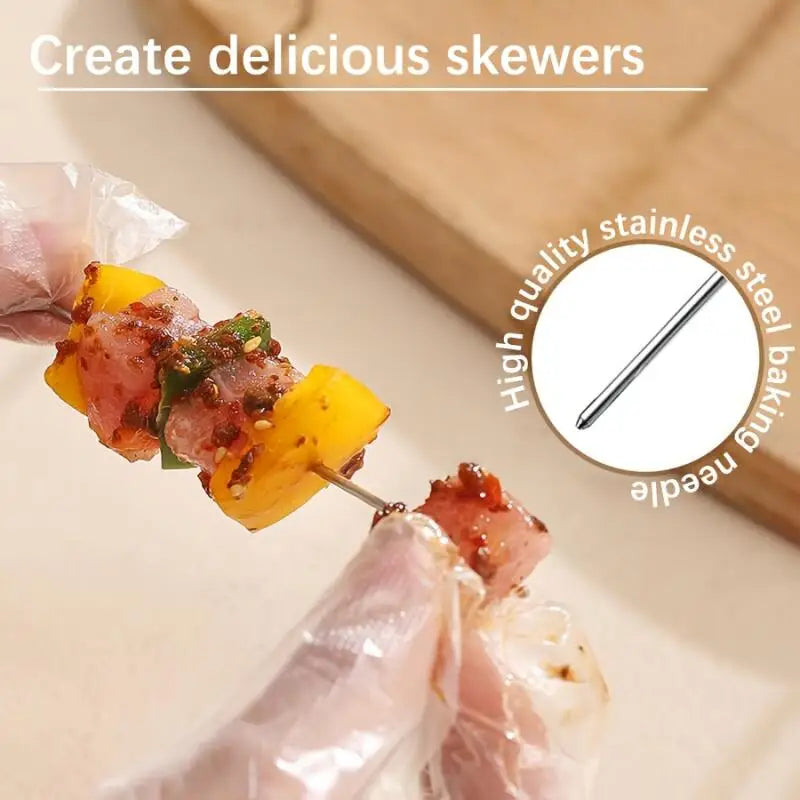 Outdoor Grill Set with Skewers Square Air Fryer Grill Steamer Stainless Steel Barbecue Bracket Kitchen Gadget Grill Dropshipping