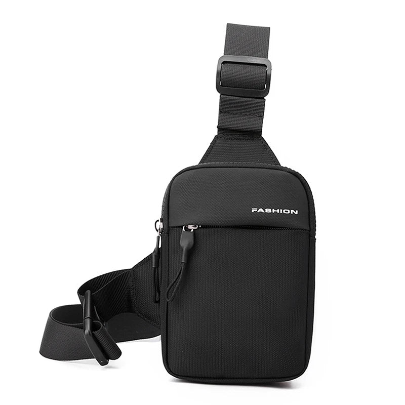 Men's Chest Bag Fashion Canvas Shoulder Crossbody Bags Mini Cloth Sling Sport Cross Phone Handbag